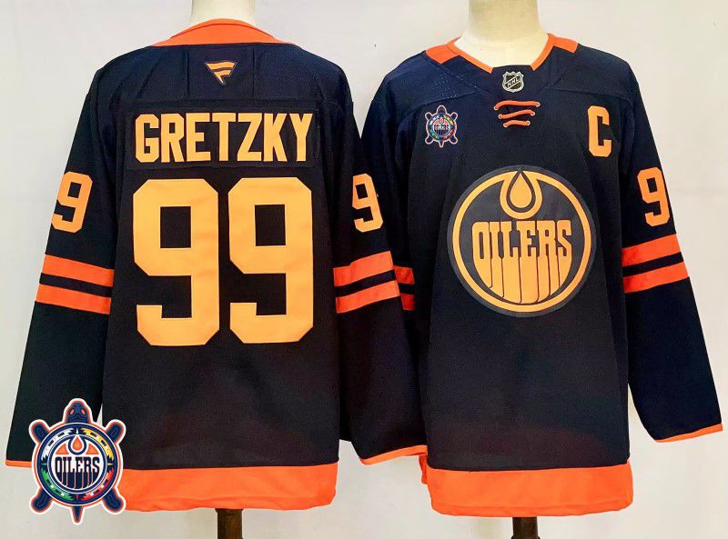Men Edmonton Oilers #99 Gretzky Black Fanatics 2025 NHL Jersey style 3->edmonton oilers->NHL Jersey